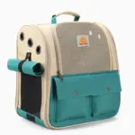 Tomkas Dog backpack Cat backpack Animal carriers Bags for carrying pets All-purpose carrying bags (Deep green)