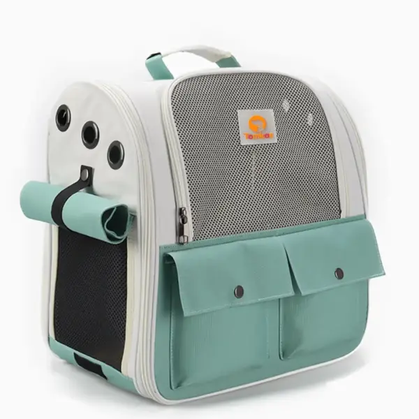 Tomkas Dog backpack Cat backpack Animal carriers Bags for carrying pets All-purpose carrying bags (Light green)